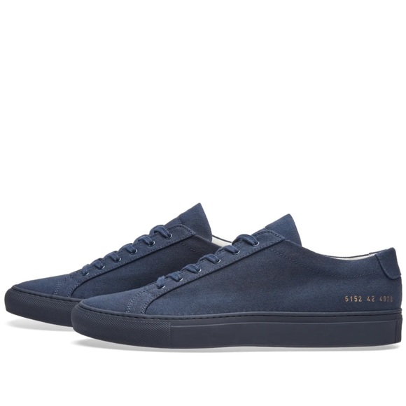 Common Projects Achilles Prem Low Canvas Navy - Picture 2 of 5